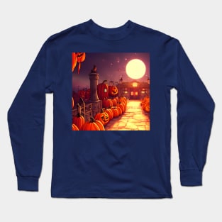 Route to Pumpkin Patches Horror House Long Sleeve T-Shirt